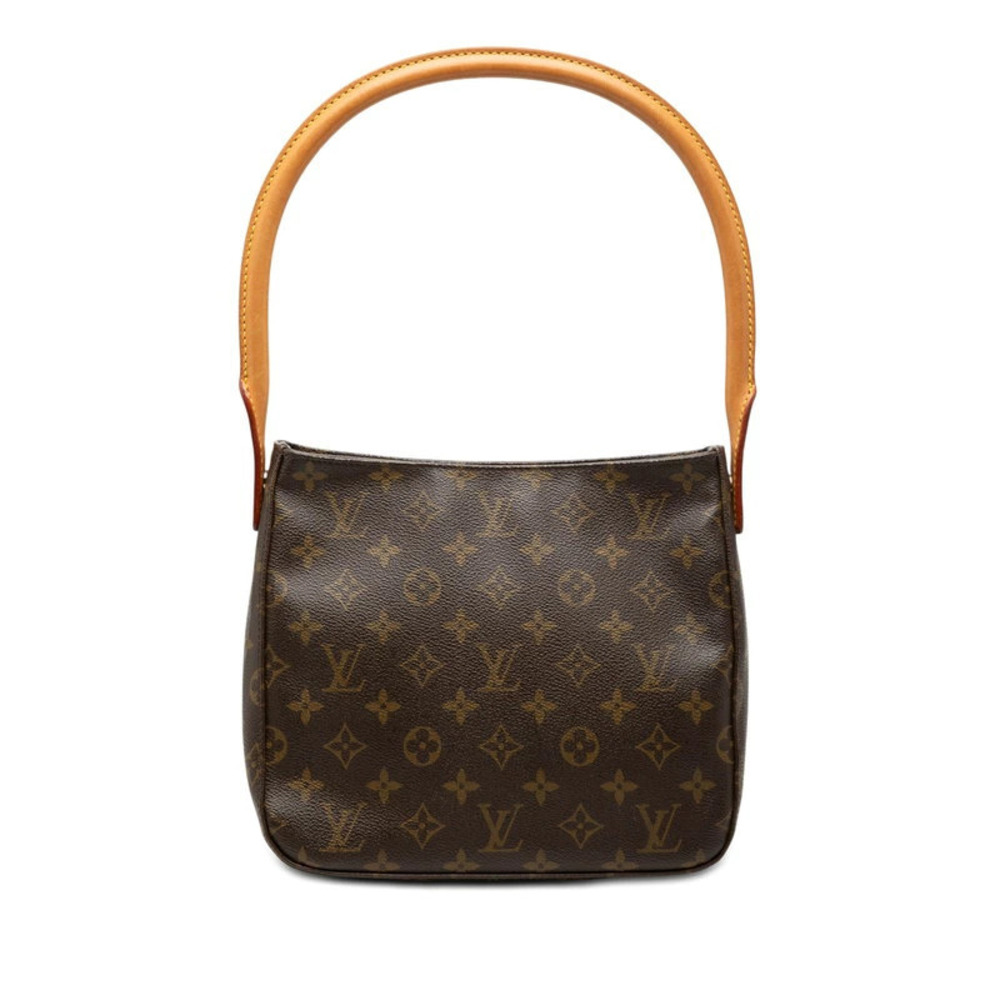 Louis Vuitton Monogram Looping Hobo Bag Brown Leather